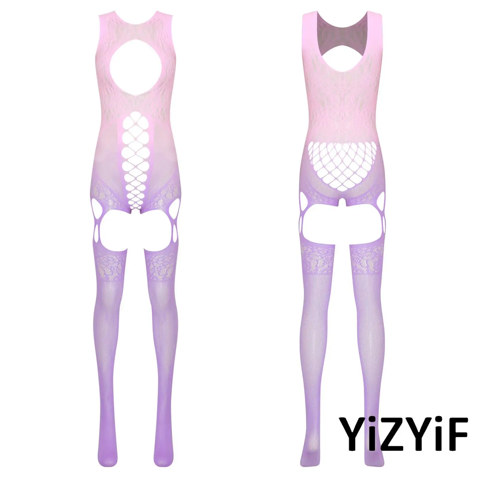 Женские цельные колготки, эротический комбинезон с цветочным кружевом, ажурные чулки, нижнее белье, ночное белье, секс-костюм