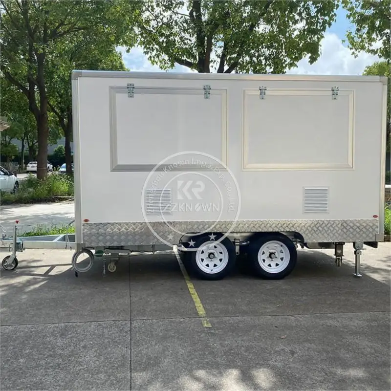 Поддержка по индивидуальному заказу, мобильный грузовик из нержавеющей стали, киоск для продажи закусок, уличный мобильный трейлер для еды CE DOT