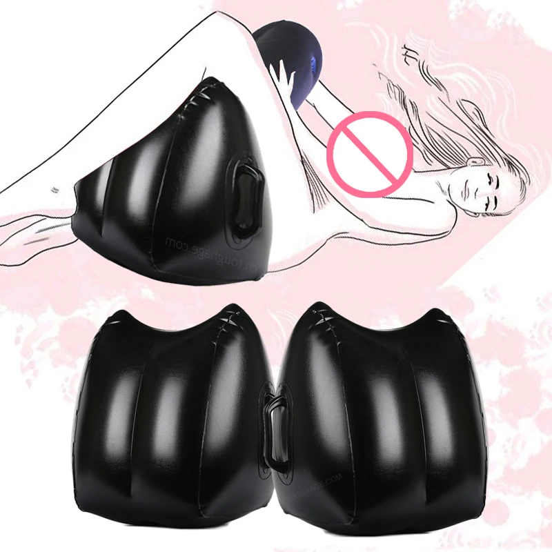 Sex Pillow for Couples Erotic BDSM Inflatable Wedge Cushion PVC Pillow Bed Position Body Aid Sex Toys Furnitures Cat Ear Stool