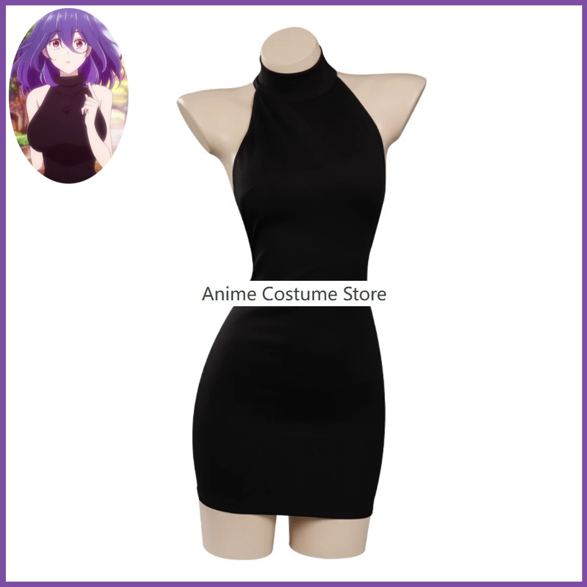 Anime Vermeil in Gold Devil Kinsou No Alute Lillian Cosplay Costume Wig Tight Fitting Black Dress Woman Sexy Carnival Suit