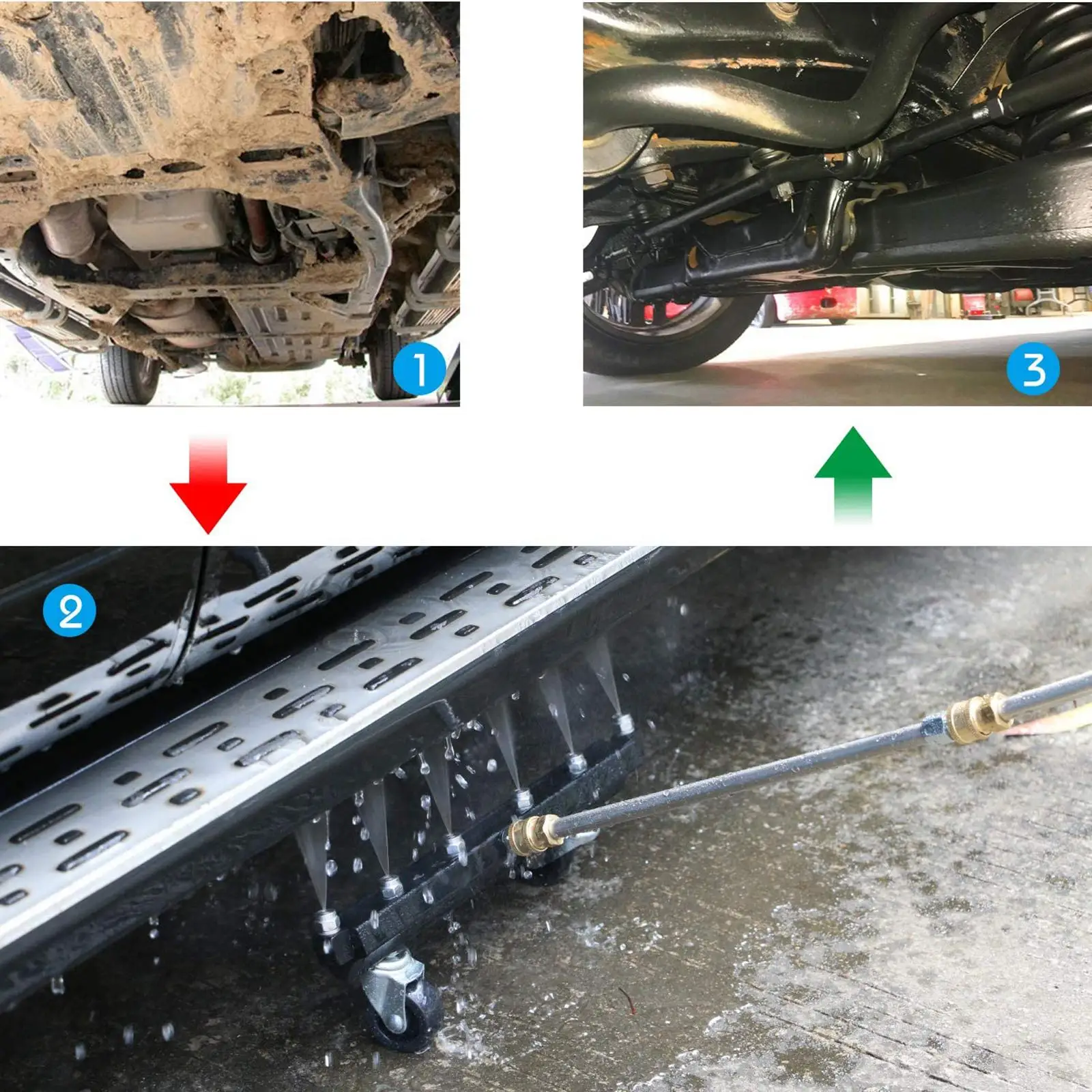 Pressure Washer Attchament Tool Undercarriage 00PSI Car Chassis Washer