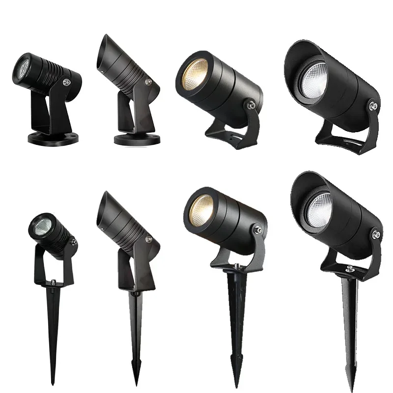 Outdoor LED Garden Lighting 5W 7W 10W 15W Spike Lawn Lamp Waterproof Lighting Garden Path Spotlights AC220V DC12V 24V