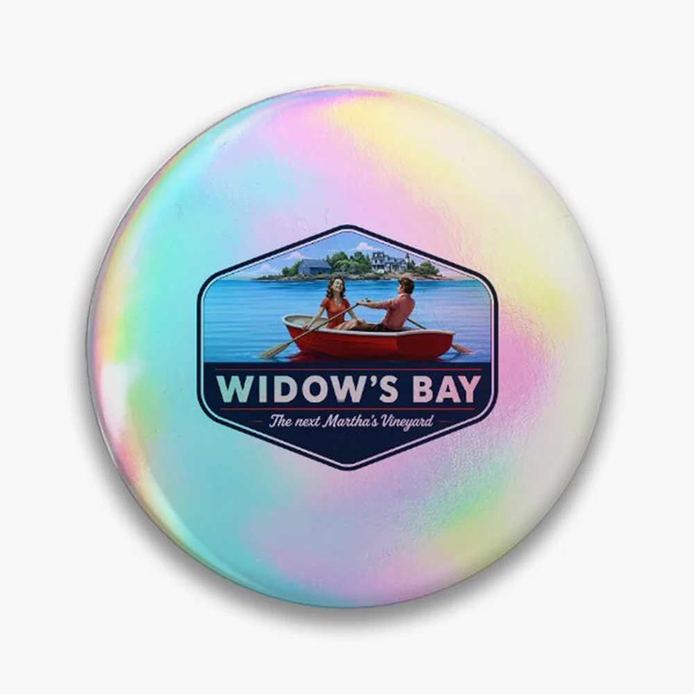 Greetings From Widow's Bay - Widow's Bay Pin Holographic Star Heart Pin Brooches Laminated Button Fashion Accessory