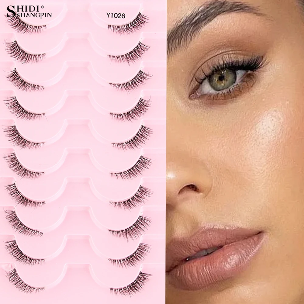 3/10 Pairs Half Eye False Eyelashes Natural Faux Mink Lashes Makeup Fluffy Curly Fake Eyelash Extension Soft 3D Cat Eye Lashes