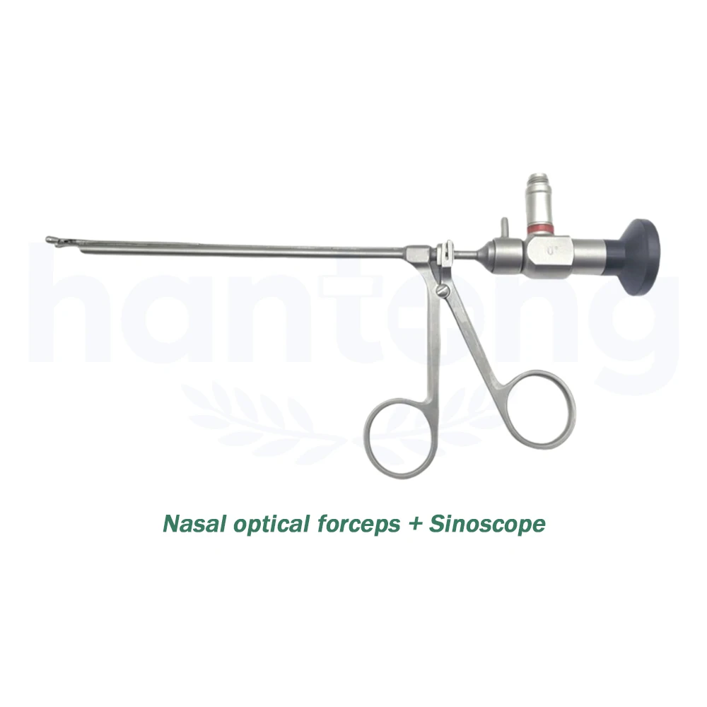 ENT Sinuscope Instruments Nasal Optical Forceps 0° Sinuscope Forceps with Endoscopic Visual light source nasal forceps