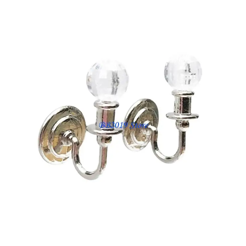 

Q0KB Multipurpose 1 12 Scale Dollhouses Wall Lamps Features Sturdy Metal and Acrylic Crystal Materials for Decoration