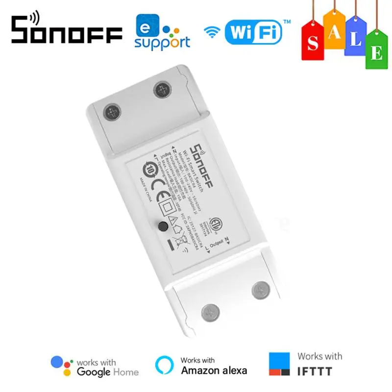 

Умный переключатель SONOFF Basic R4 с Wi-Fi, пульт дистанционного управления, волшебный модуль переключения «сделай сам» через eWeLink, работает с Alexa Google Home