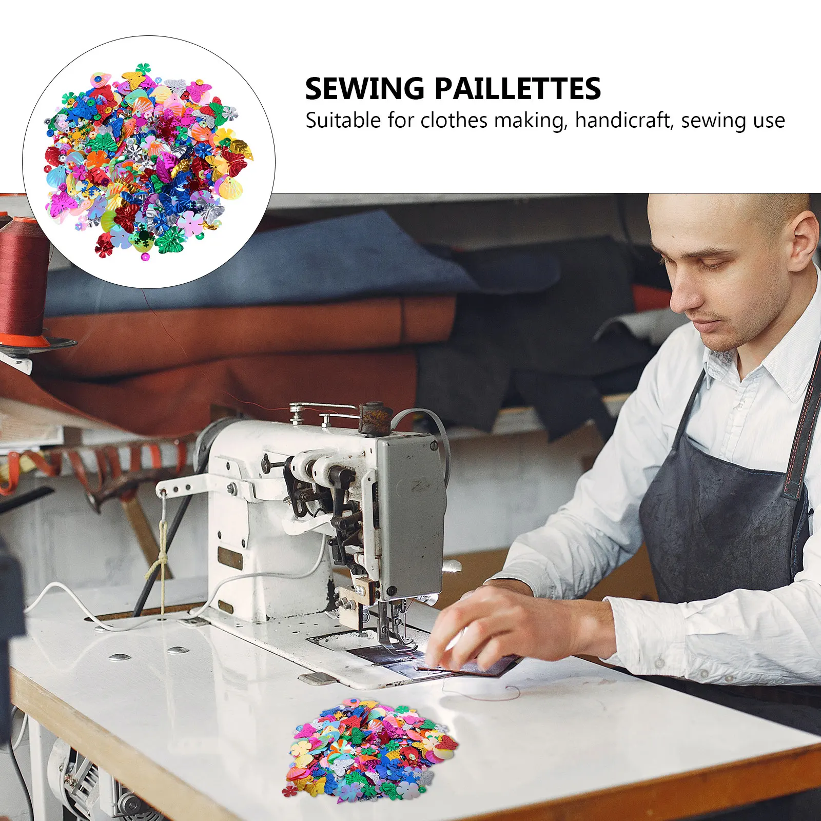 

Liangpia DIY Greeting Card Decoration Paillettes Fittings Accessory 2 Packs Metal Smooth Sewing Craft Sequins Hole Fixing