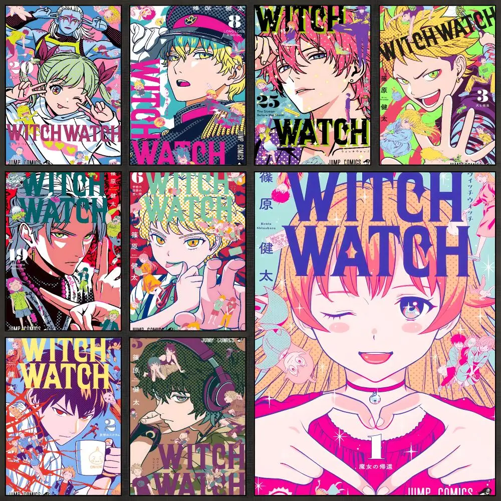 Anime Witch Watch Nico Morihito Comedy Poster Peel And Stick Wall Art PP Waterproof HD Bedroom Living Room Home Decor Gift
