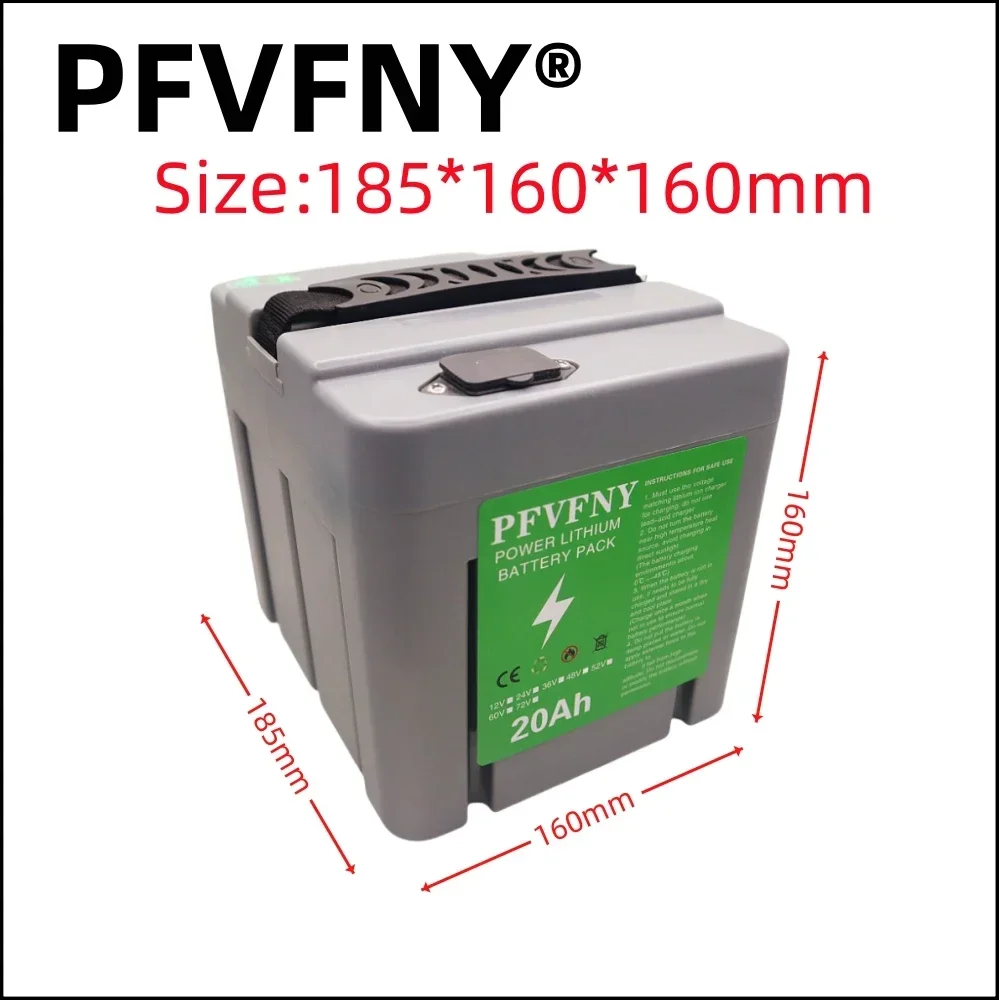 Rychlá letecká přeprava Nová plnokapacitní lithiová baterie 18650 48V 20ah-60ah lithiová baterie vhodná pro 250-3000W - náhled 3