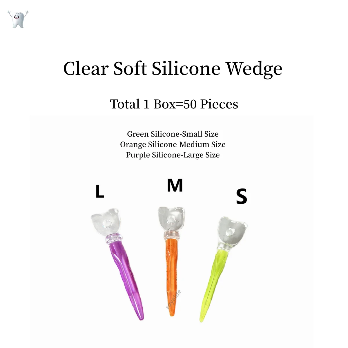 

1Box=50Pcs Dental Clear Wedges Silicone Diastema Wedge Soft Tissue Better Light Cure Dental Materials Tool