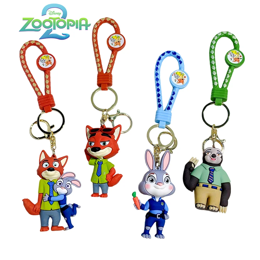 

@Disney Anime Zootopia 2 Figure Cute PVC Doll Car Key Ring Accessories Bag Pendant Charm Perfect Christmas Gift for Her