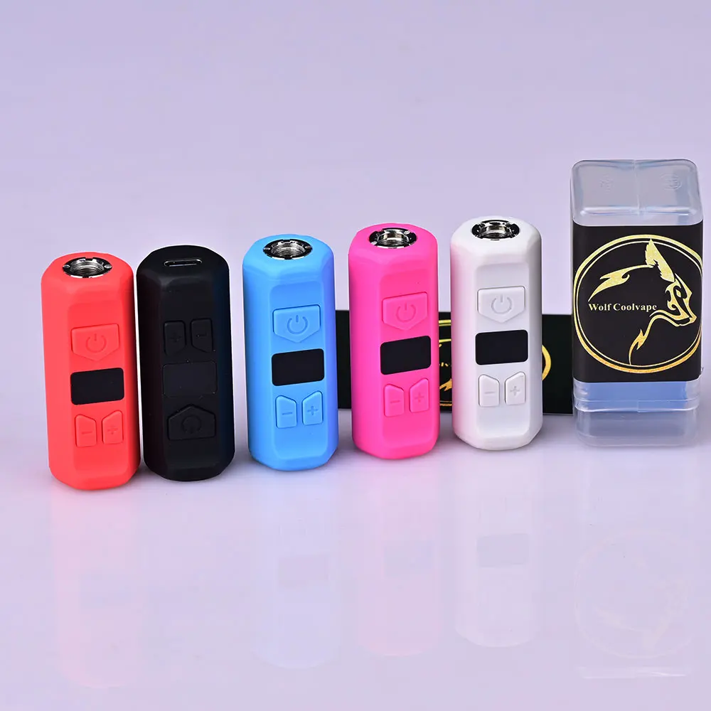 5pcs Wolfcoolvape Vape Pen Battery 1.8v-4.2V display screen 400mah Preheating Vaporizer Adjustable Voltage Vape Batteries