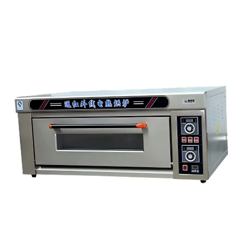 Pizza, Pita, Brot, Cupcakes, kommerzieller Backofen für die Restaurantküche, 1 Deck, 1 Tablett, 2 Tabletts, elektrische Gasoptionen für