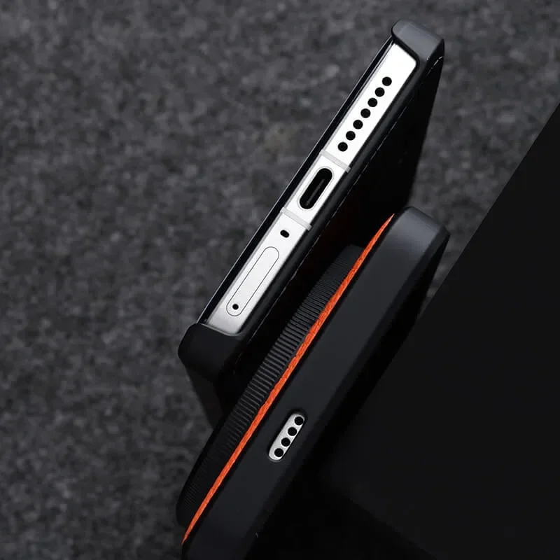 Melkco الليتشي الحبوب الطبقة العليا جلد البقر الأصلي حافظة لهاتف Xiaomi 15 Ultra Mi14 Ultra MI 15Pro غطاء ممتص للصدمات Funda