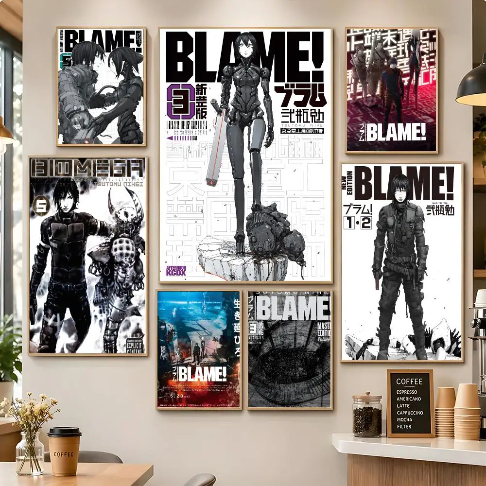 Anime Sci Fi Blame Poster Large Wall Mural Art Print for Living Room Home Decor and Present Ideas