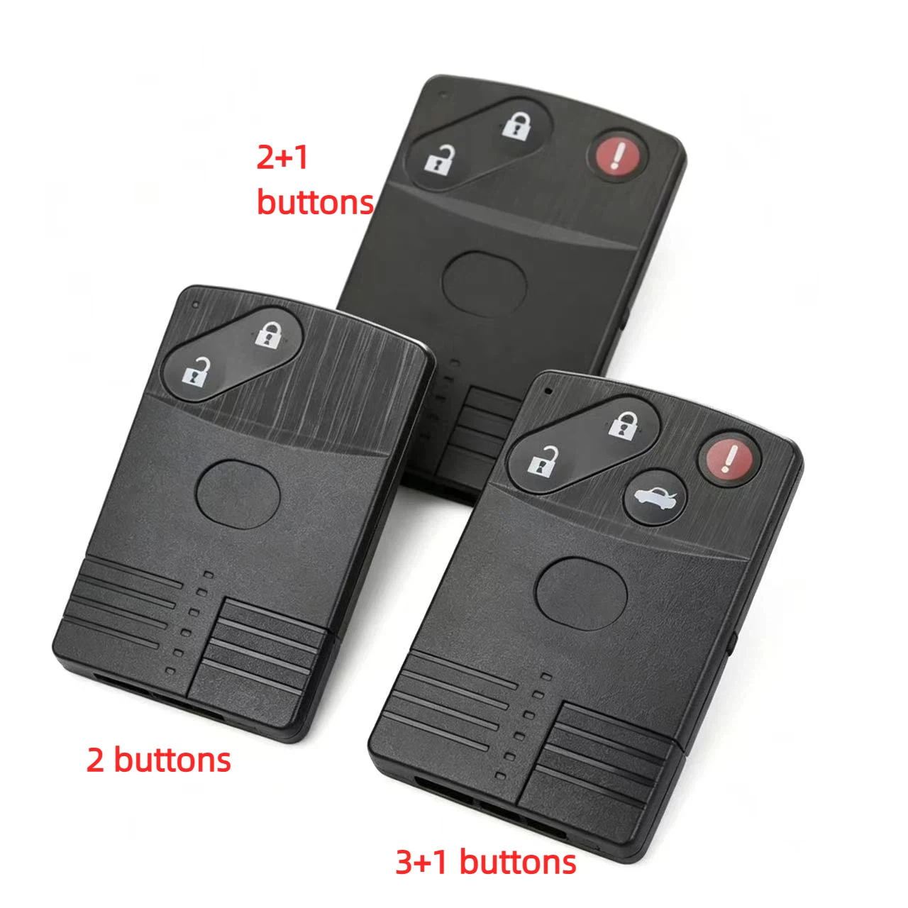 2/ 2+1/4 Buttons Replacement Smart Card Remote Key Shell FOB for Mazda 5 6 CX-7 CX-9 RX8 Miata MX5