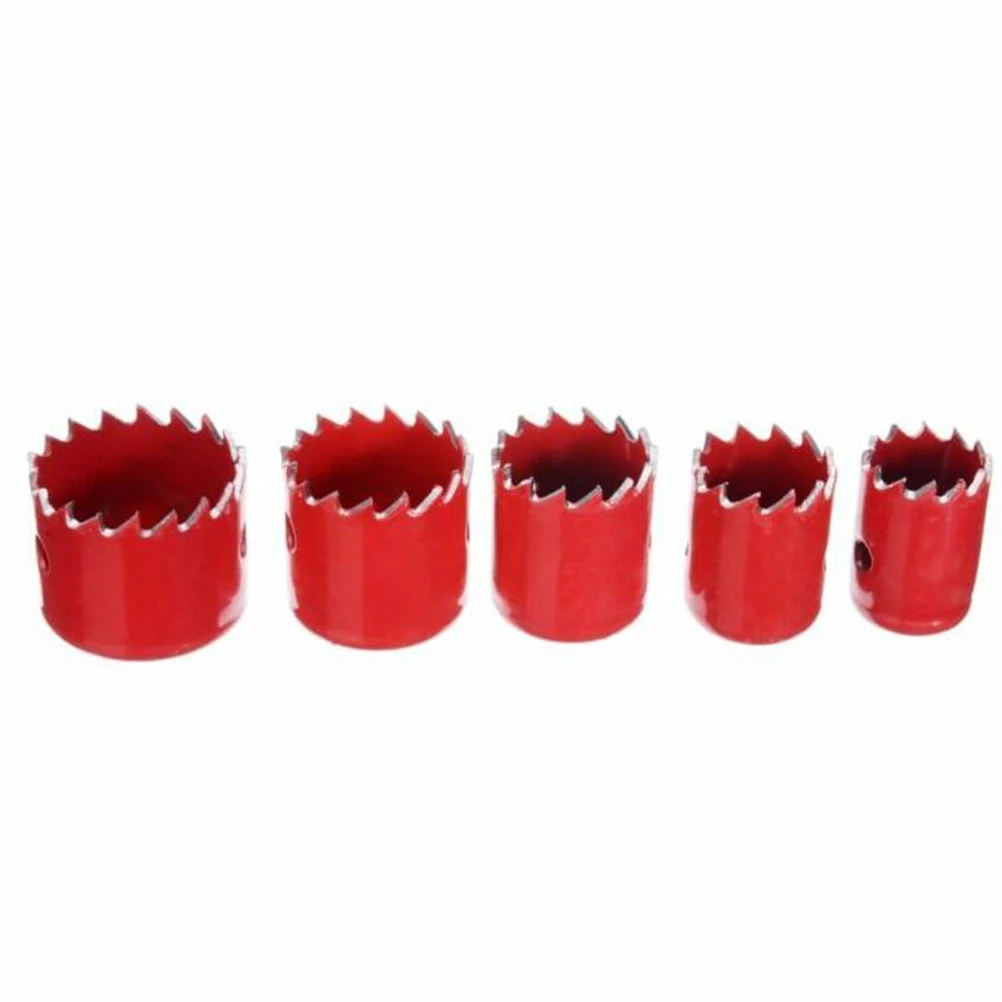 

16 pcs Hole Saw Kit Drilling Tool Set Wood Metal Cutting Sharp Teeth Efficient Hole Drilling Woodworking Saw Tools Red