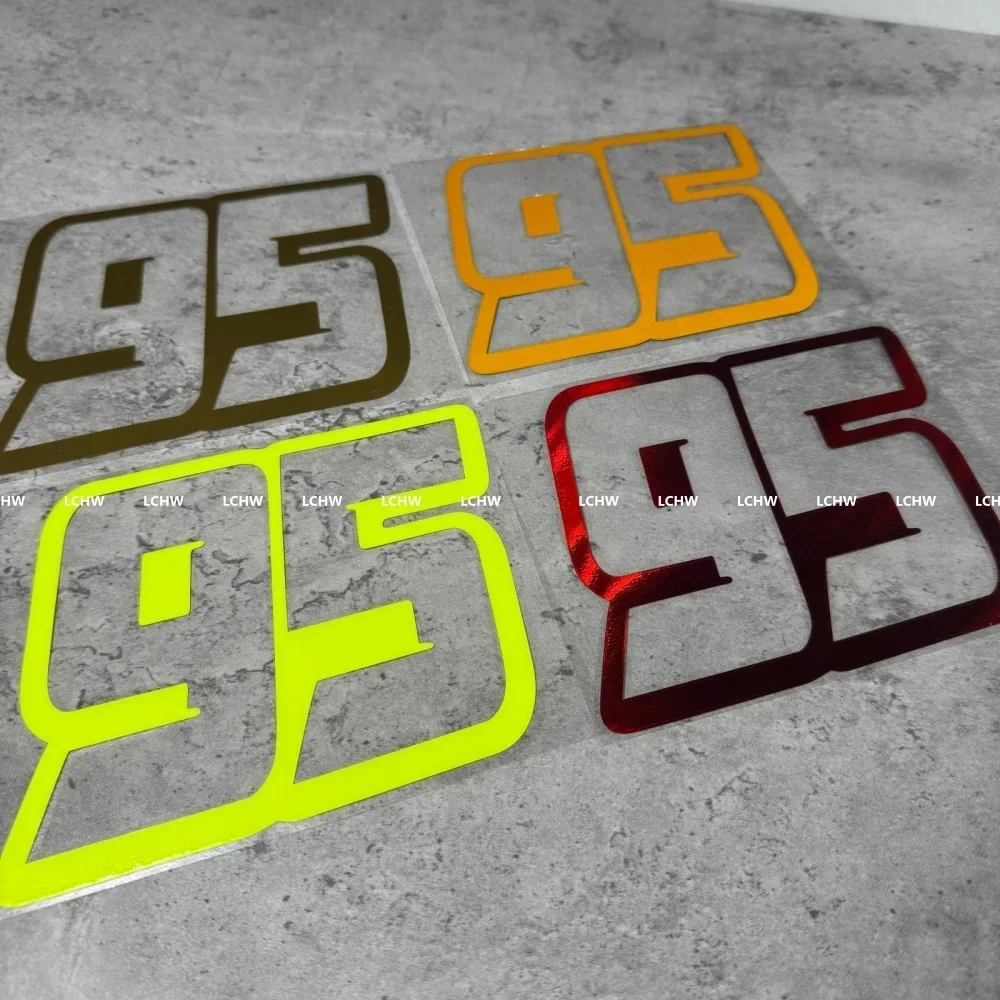 Car Stickers Cartoon Number 95 Decal Motor Helmet Cycling Race Auto Window Body Graphic