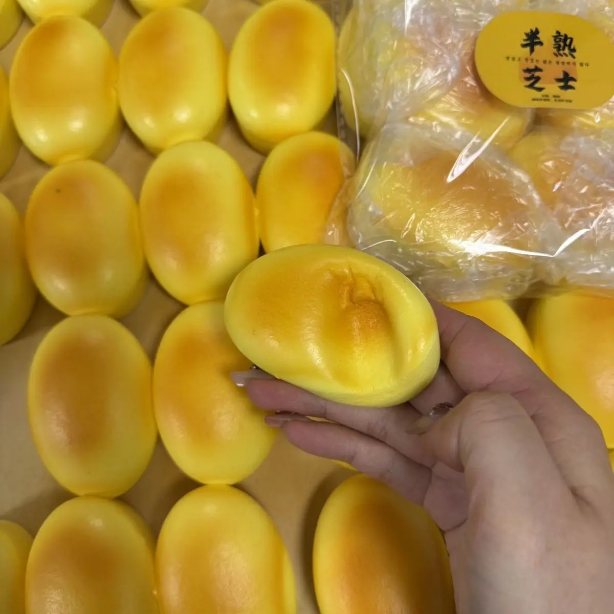 A Pack of 6‑piece Semi‑cooked Cheesecake Stress‑relieving Soft Simulated Slow‑rising Squishy Toy Giving Gifts To Others view 2