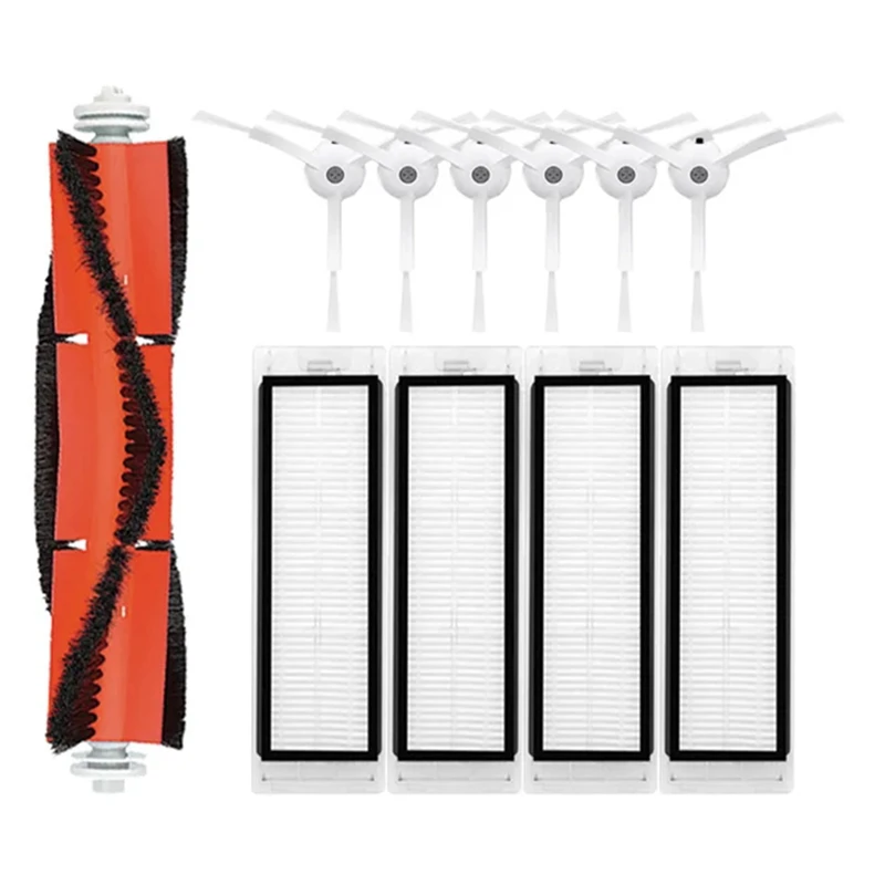 B58B-สําหรับ Xiao Mi Mi 1S SDJQR01RR SDJQR02RR SDJQR03RR Roborock E2 E3 E4 E5 S4 S5 S50 S6 Max อุปกรณ์เสริมหลักแปรงด้านข้างกรอง