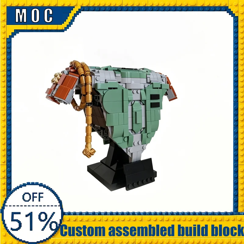 

NEW 624 PCS Customize Bounty Hero Bust Figure MOC Model Building Blocks Assembly Toy Educational Learning Birthday Gift Adults