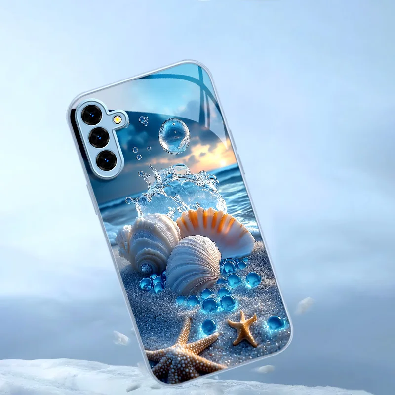 

Metallic Paint Glass Phone Case Suitable forGalaxy S26/S25/S24/S23 Ultra /S22 Ultra/S20 Ultra/56/A72/A73 5G