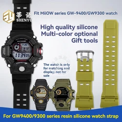 Shenyu Silicone Watch Strap For Casio G-Shock Series 3104 GW-9400/GW9300 Replacement Watch Band Bracelet Watch accessories