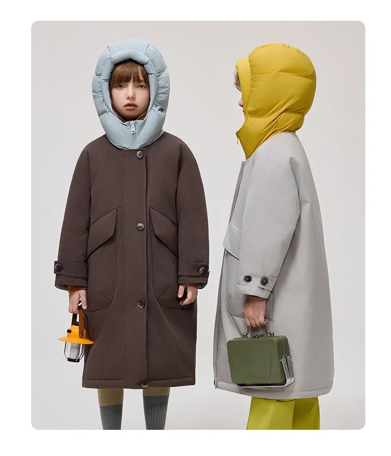 Winter Neue kinder Windjacke Unten Jacke Mode Mit Kapuze Winddicht Wasserdichte Oberbekleidung Jungen Mädchen Warme Mäntel A4820 – Detail 17