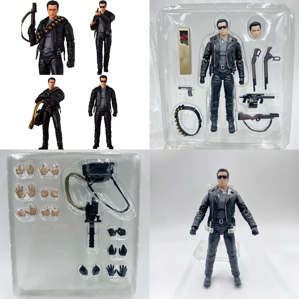 ターミネーター2：ジャッジメントデイ T800 重機関銃 アーノルド 6インチ 高可動アクションフィギュア デスクトップオーナメントモデル ギフト