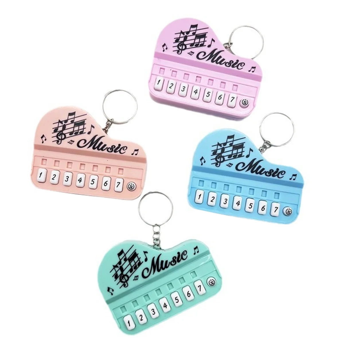 Keychains for Electronic Keyboard, Instrument Keychains Pocket Size Micro-Type Piano Toy Keychain Bag Charm Key Chain-D