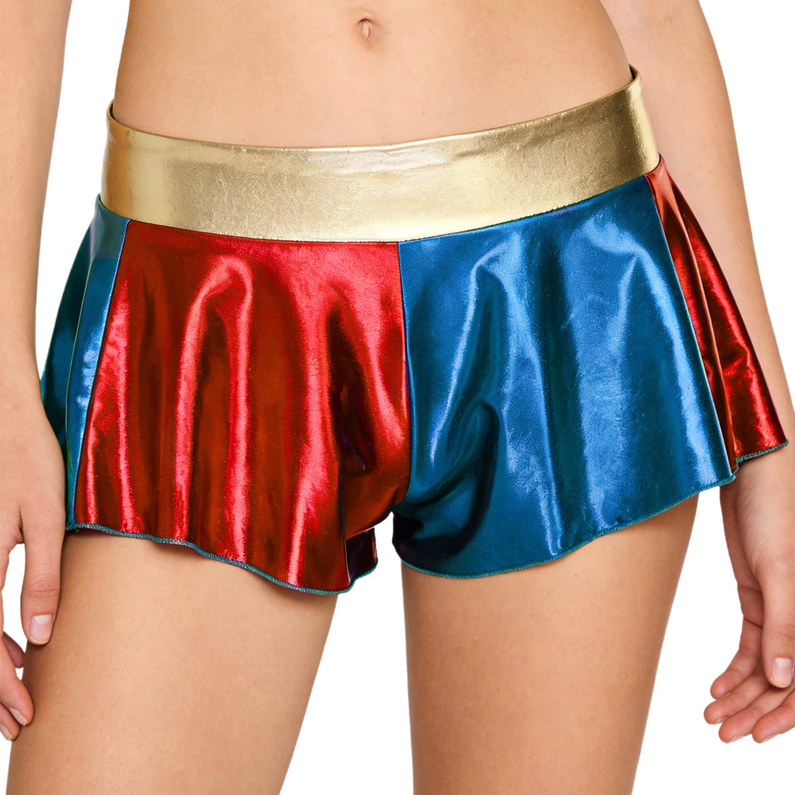 النساء لامع اللون حجب السراويل الغنيمة السراويل الساخنة لامعة صفيق السراويل للتشجيع الرقص الهذيان مهرجانات الموسيقى #1