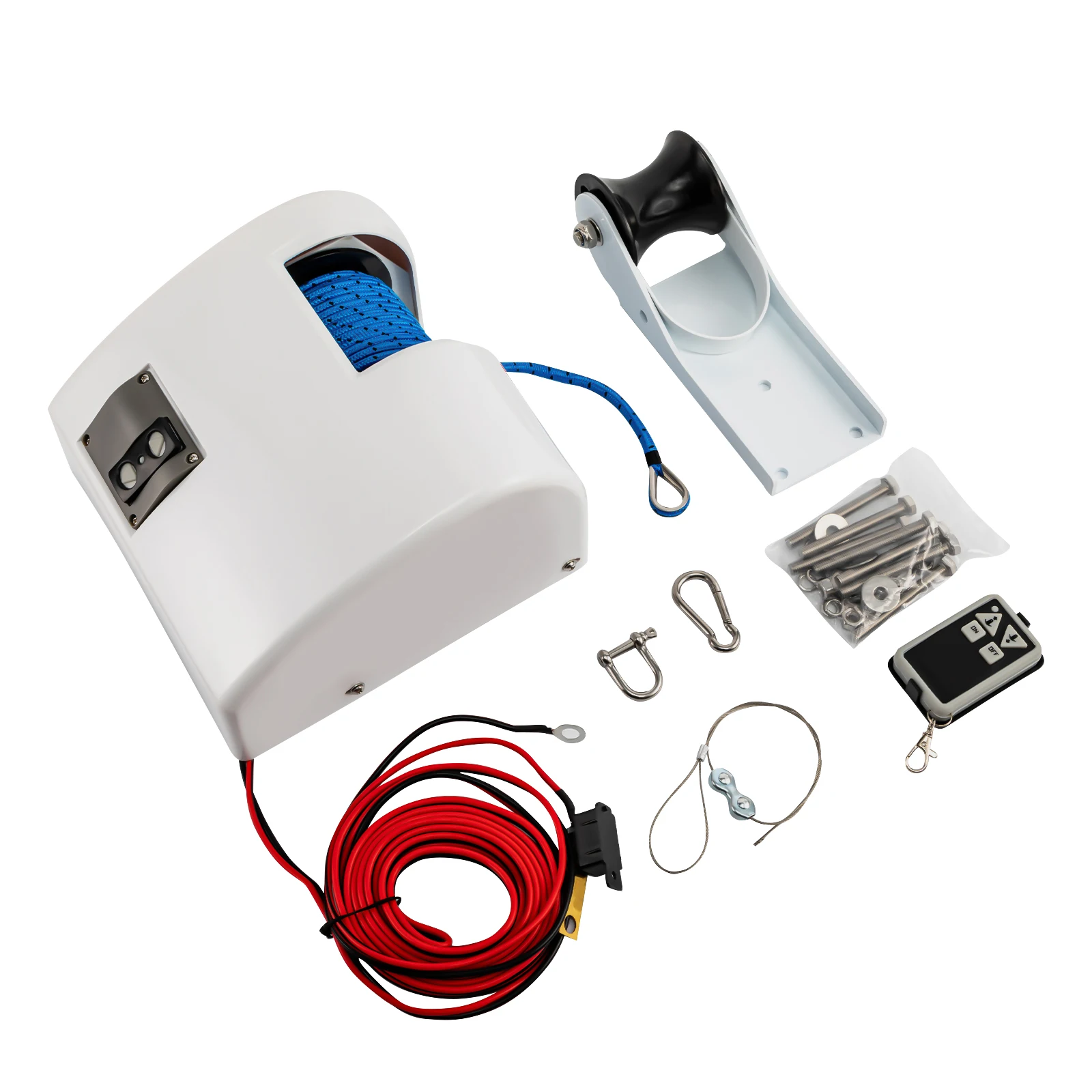 25/45 LBS Electric Anchor Winch with Remote Wireless Control Marine Saltwater Boat Accessories