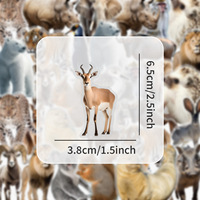 50PCS Transparent Stickers Wild Animals Sticker Animal Realistic Decals Toy Luggage Laptop Phone Guitar Car Bike Sticker Toy