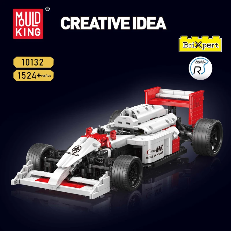 Mould King 10132 MOC MP4/4 F1 Racing Car Building Blocks Technical Speed Sport Car Model Toy for Kids