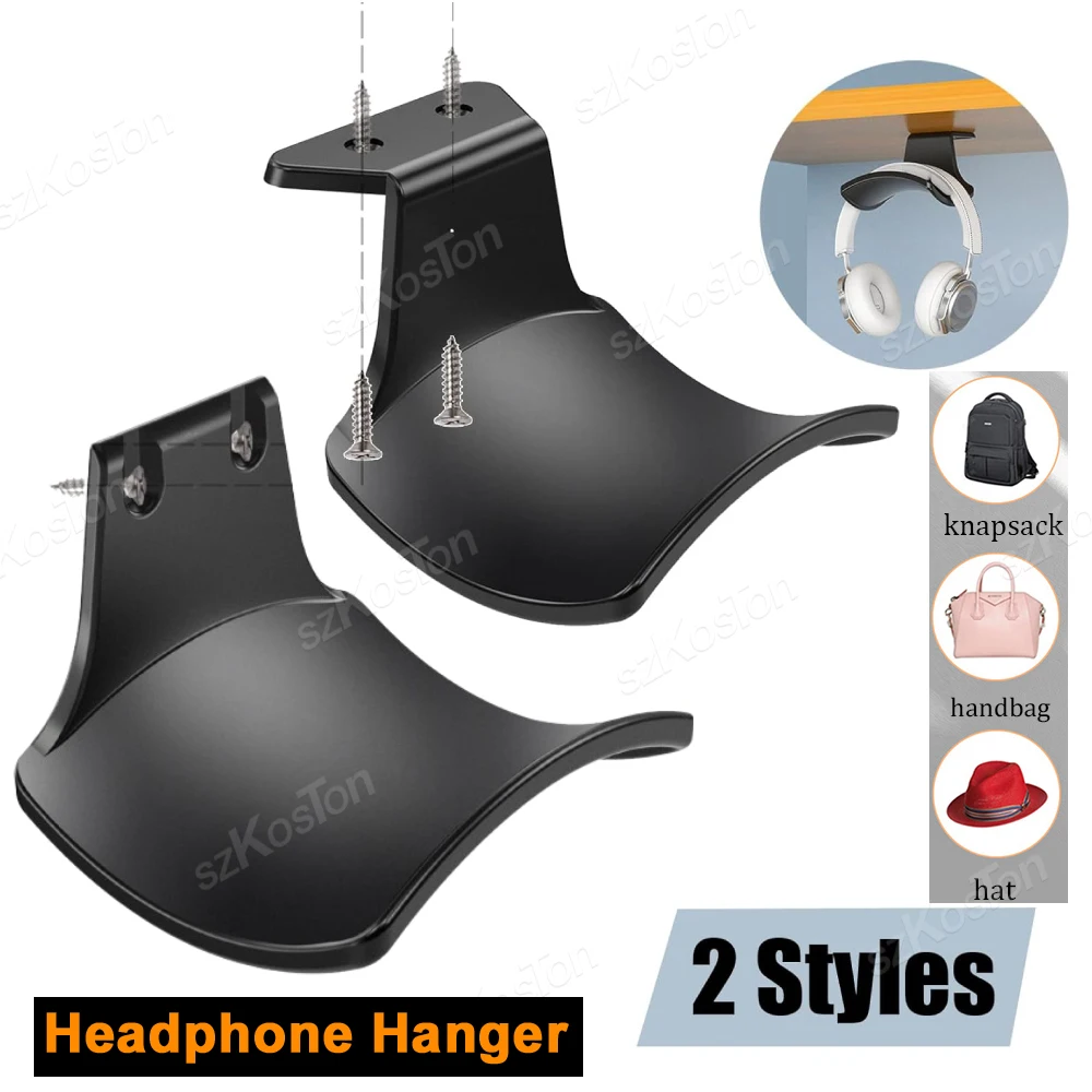 Universal Kopfhörer Ständer Wand Montiert Kopfhörer Aufhänger Headset Unterstützung Halter Schreibtisch Seite Lagerung Halter mit Installation Schrauben