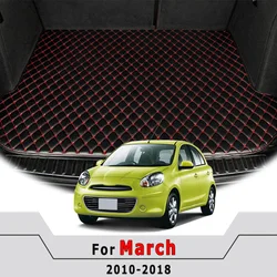 Car Trunk Mats For Nissan March 2018 2017 2016 2015 2014 2013 2012 2011 2010 Covers Cargo Liner Carpets Interior Accessories