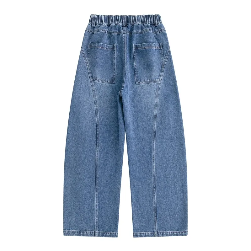 Men 2026 New Pure Cotton Jeans Loose Comfortable Denim Long Pants Versatile Casual Street Trousers For Male Daily Outdoor Wear