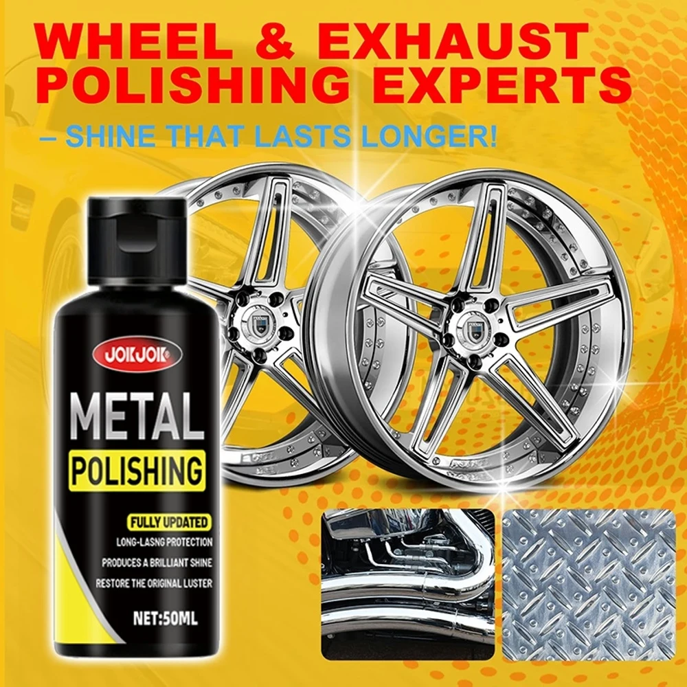 JOKJOK Metal Polishing Paste - Multi-Functional Repair & Renewal for Metal Parts, Chrome Plating, Automotive & Motorcycle Exhaus