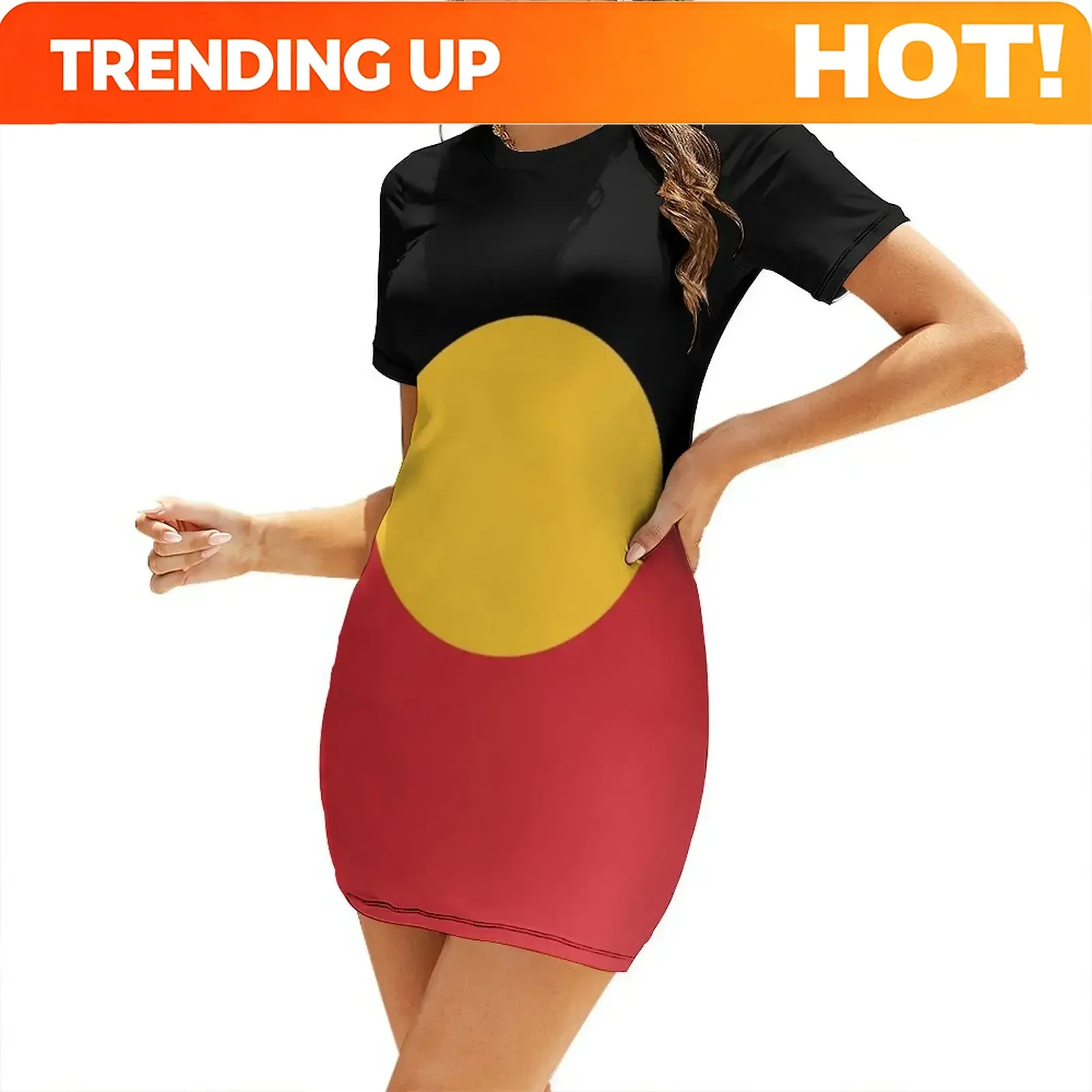 Customization Australian Aboriginal Flag #9 Short-Sleeved Dress Long dresses elegant party dress for women 2025 Dress for pregna