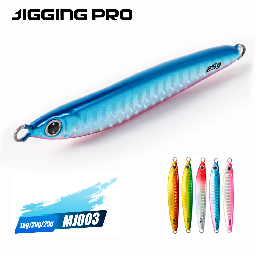JIGGING PRO Micro Metall-Jig 15g 20g 25g Weitwurf-Küstenjigging Salzwasser-Angelköder