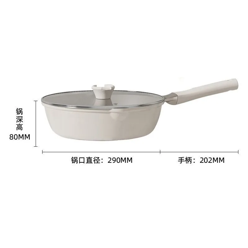 

Red Kitchen ceramic non-stick pan frying pan with titanium wok