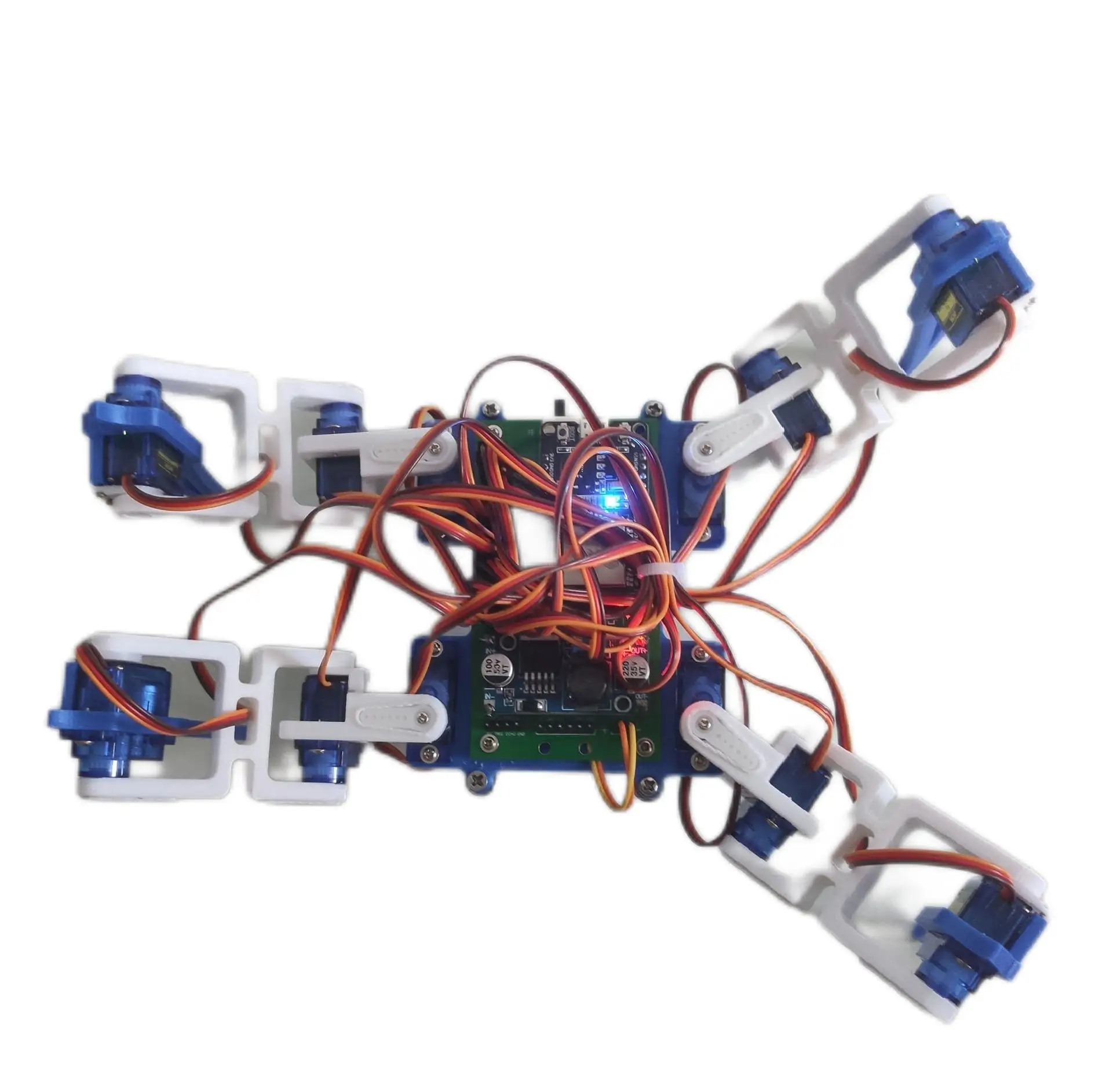 4 Dof Electric Spider Robot Kit DIY Educational Intelligence Development Assembles Children Action Kits For Arduino Robot