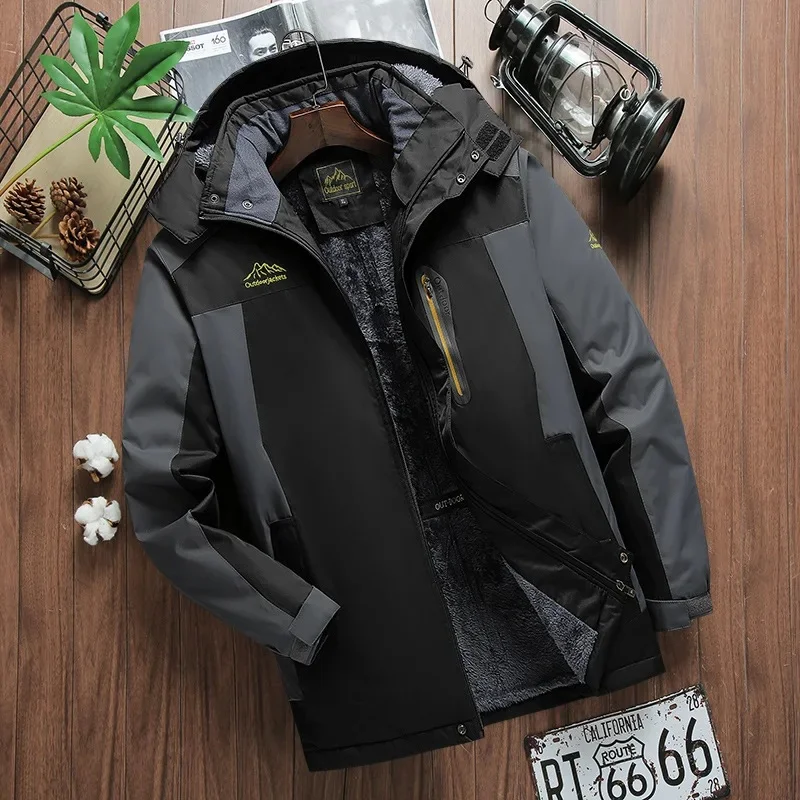 

Outdoor Sports Coats Camping Hiking Jacket Men Autumn Climbing Trekking Windbreaker Travel Waterproof Jackets Black