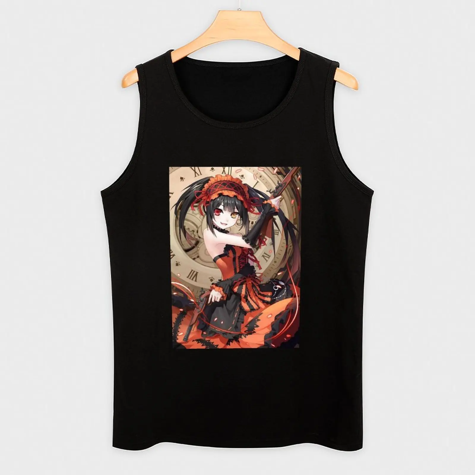 Tokisaki Kurumi - Date A Live Tank Top Kaus Pria Basket Kaus Singlet Pria Gym