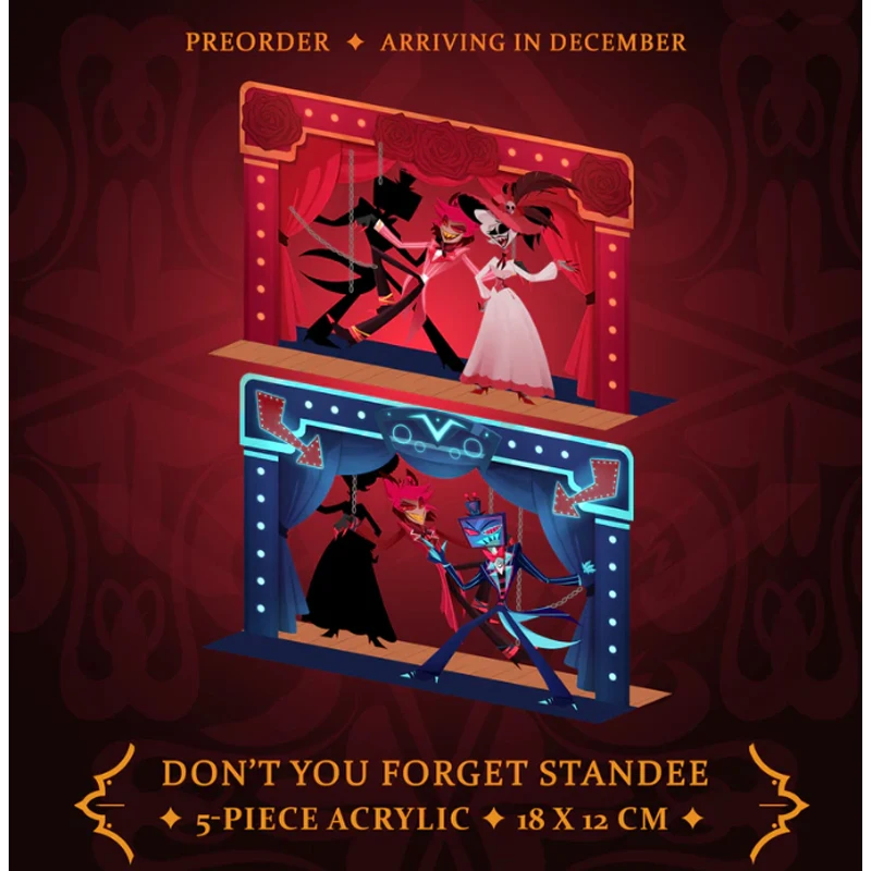 

Акриловые стенды 18 см «Hazbin Hotel» с двусторонней печатью, Аластор и Вокс, настольные украшения, изысканный подарок для фанатов