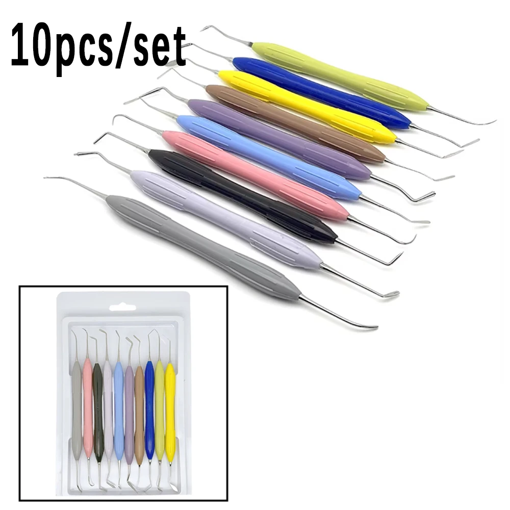 10Pcs Dental Composite Resin Filling Spatula Set for Aesthetic Tooth Restoration Composite Placement and Finishing Dental Tools