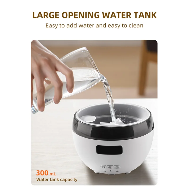 BAAO-Dynamic Humidifier Home Desktop Digital Display Clock Wireless Remote Control Essence Oil Aromatherapy Machine EU Plug