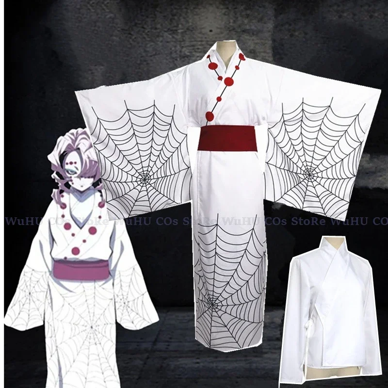 

Nieuwe Hete Anime Spider Oni Ayaki Rui Cosplay Kostuum Heren Kimono Full Set Party Outfit Kids Size