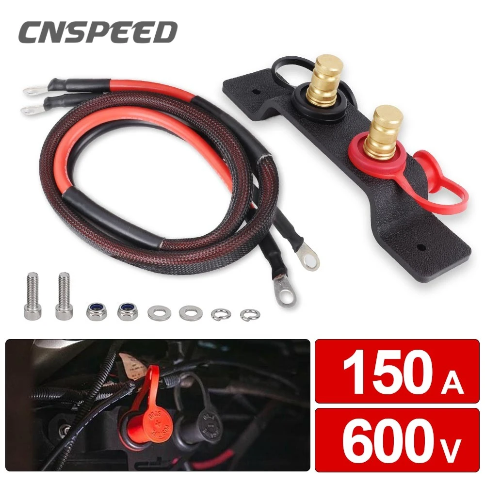 CNSPEED Battery Post and 150A 600V M6 Wiring Kit Remote Jumper Terminals for Can Am Maverick X3 UTV